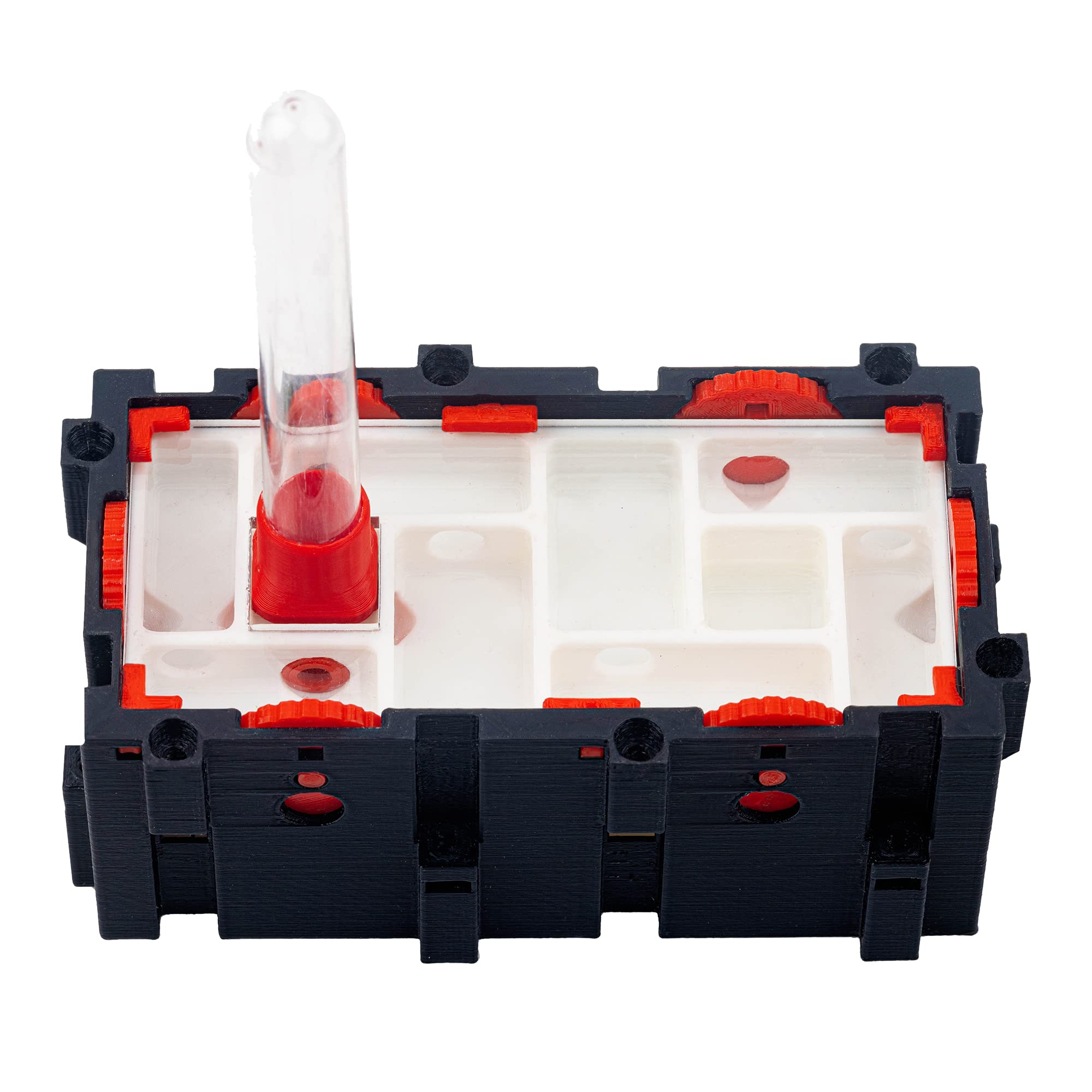 Anthouse.es - Hormigueros Modulares 3D - Modelo QBIK Duo - Terrario Ampliable para Hormigas Medianas - Hormiguero 3D con Sala de Forrajeo - 6,78x12,78x5 cm - 1