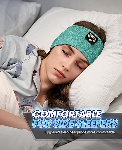 Miniatura 3 de Diadema con auriculares inalámbricos, Bluetooth, sonido estéreo, ultra delgada, HD, perfecta para dormir, entrenar, trotar, yoga, insomnio, viajes