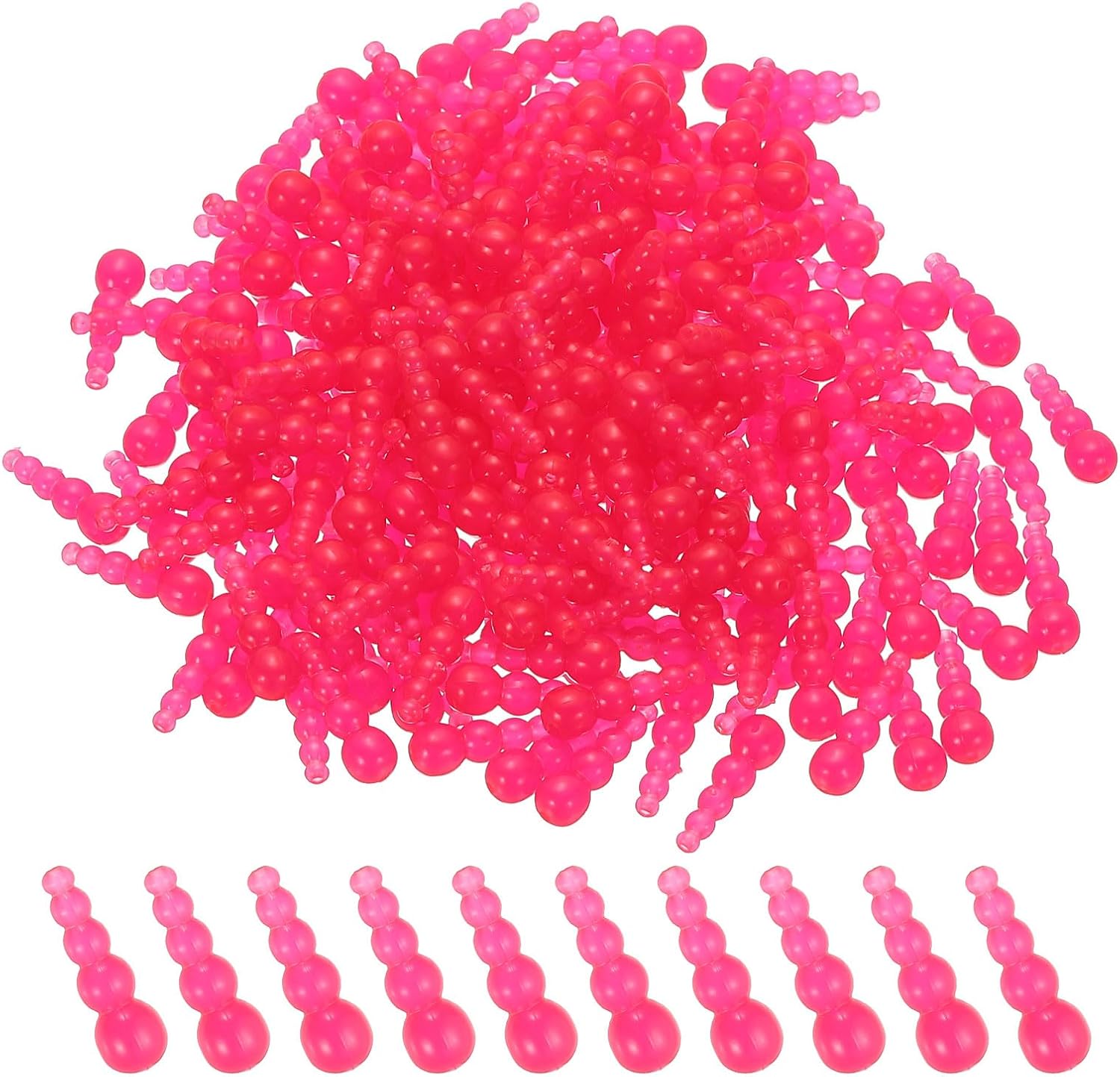 PATIKIL Stacked Fishing Beads, Plastic Fishing Bead Trout Beads Tackle Trout Walleye Spinner Rig Lure Making Supplies