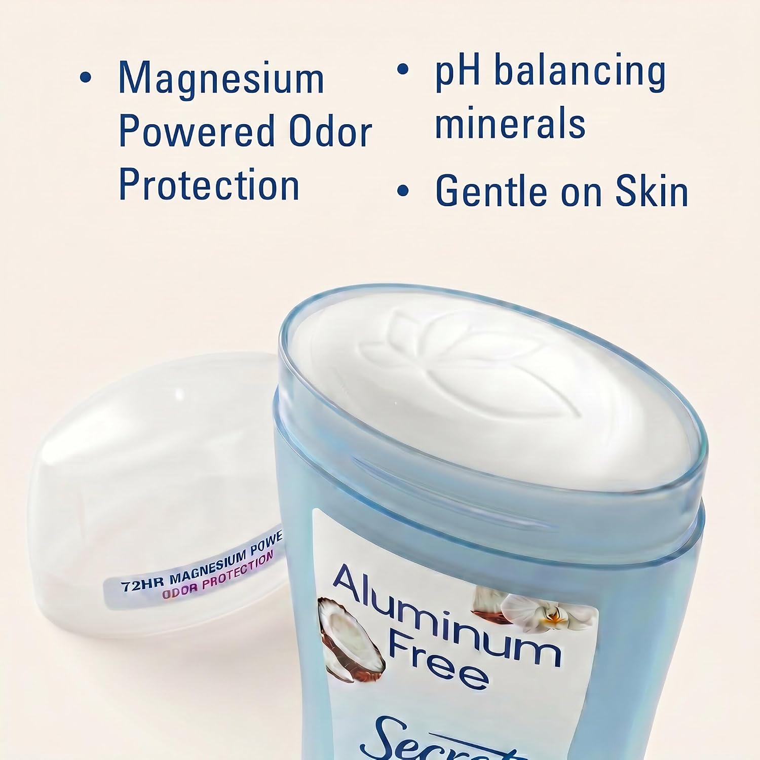 Secret Aluminum Free Deodorant for Women, Coconut, 2.4 oz