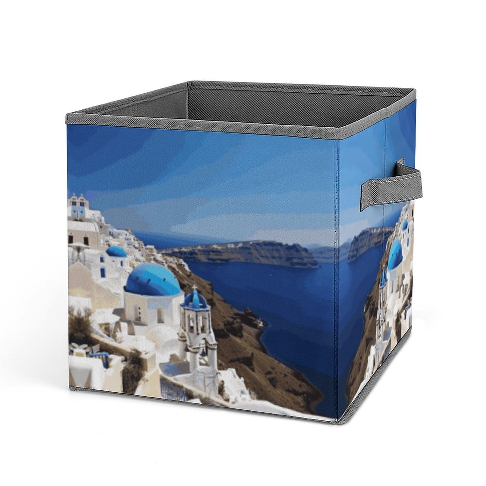 Bacs de rangement empilables pour placard et vêtements à motif grec