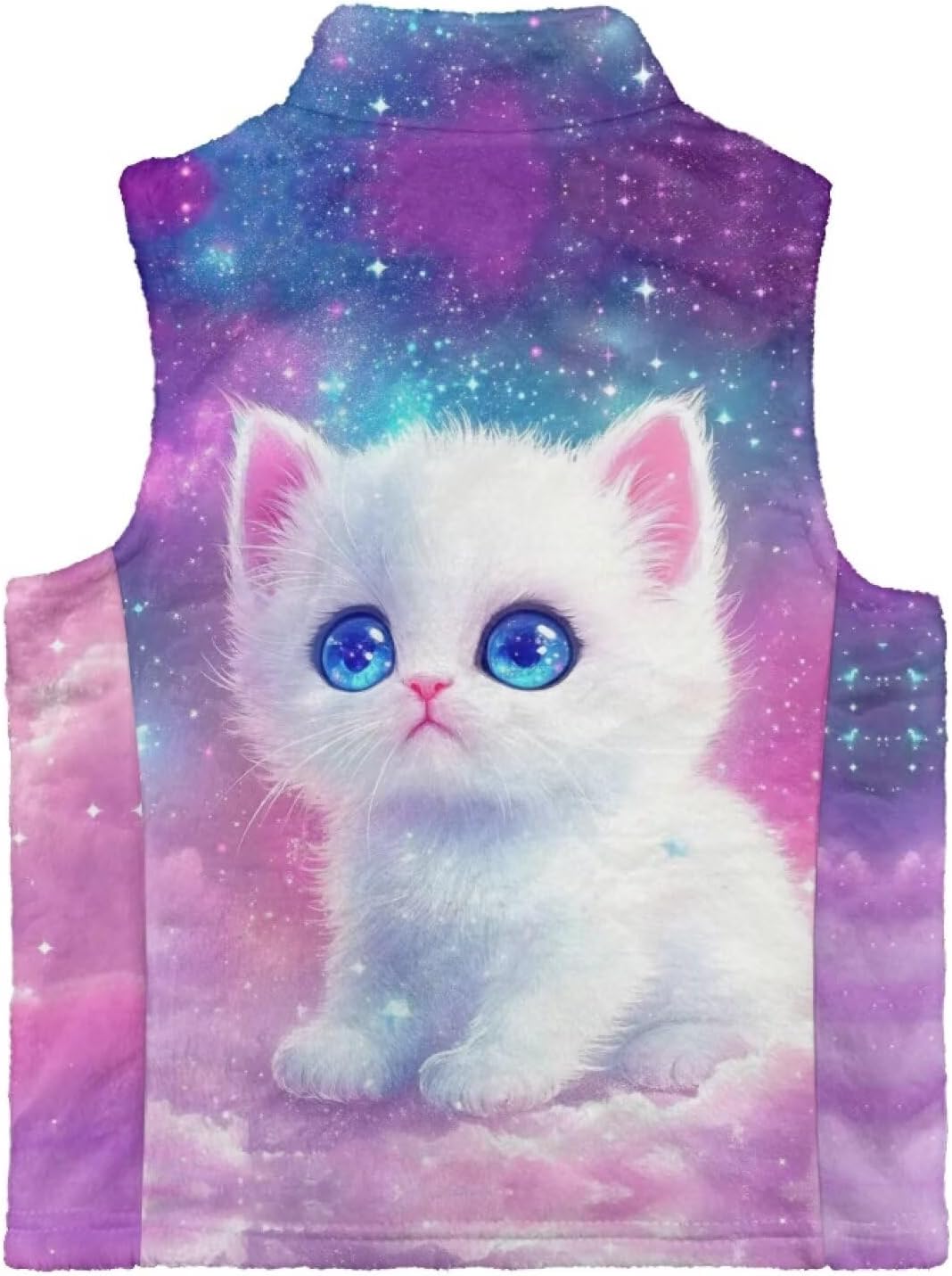 JEOCODY Boys Girls Fleece Zipper Vest with Pockets Kids Sleeveless Stand Collar Jacket for 2-12 Years