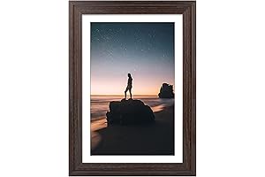 Golden State Art 13" x 19" Distressed Dark Brown Picture Frame