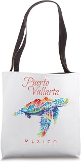 Puerto Vallarta Mexico Watercolor Sea Turtle Tote Bag