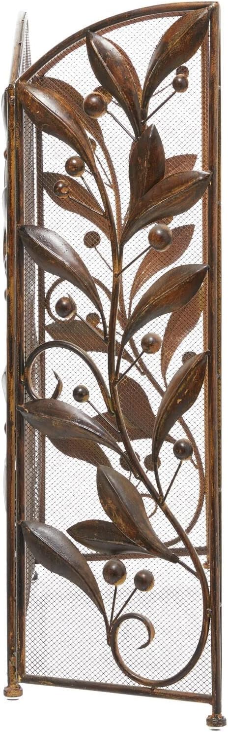 Fireplace Screens Traditional Iron Ornate Leaf Fireplace Screen Fireplace Screen Flat Fireplace Screens Decorative Feito na China
