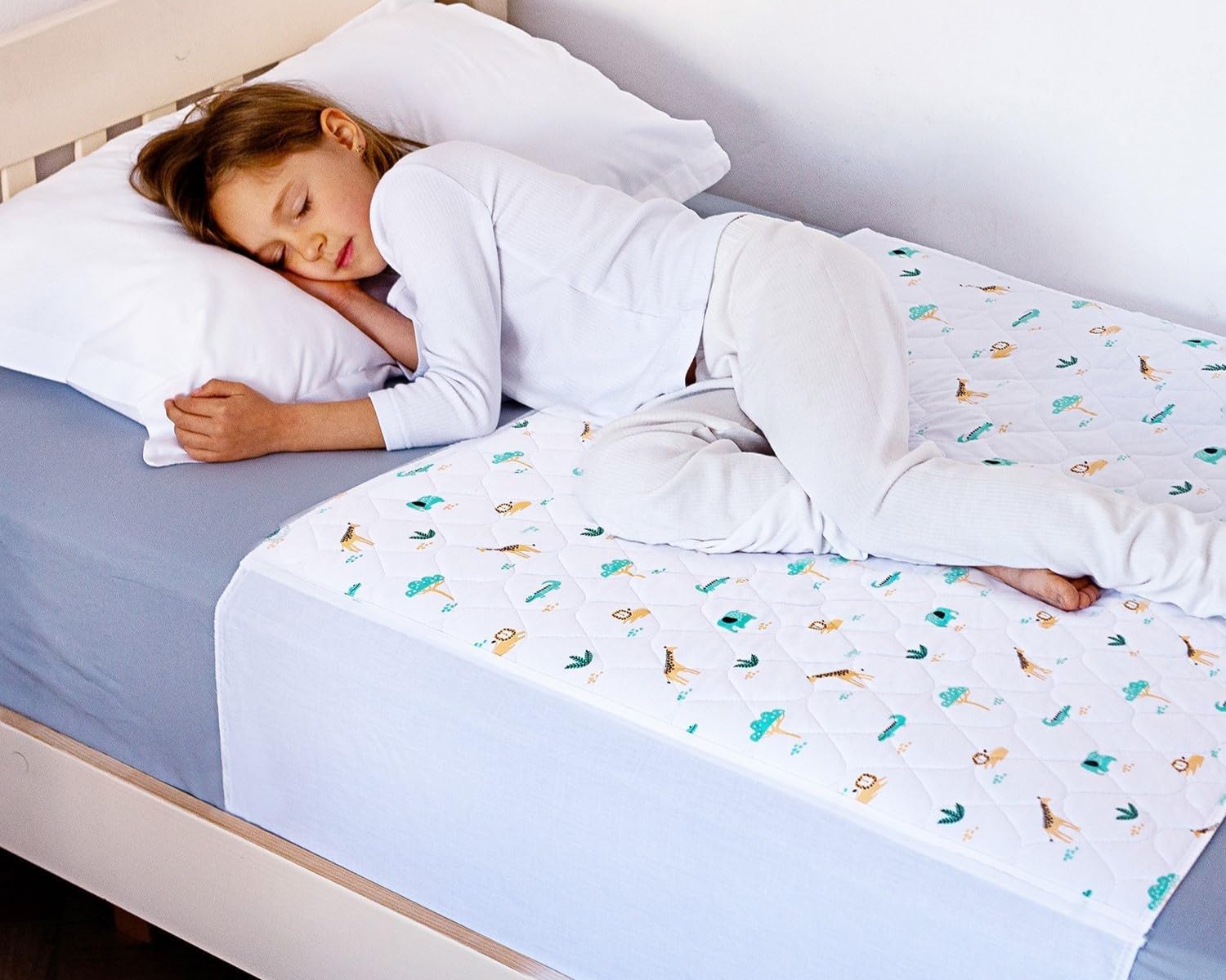 Tapis d'apprentissage de la propreté pour tout-petits avec plis – Tapis protecteur d'énurésie doux et imperméable pour enfants – Multi-couche antidérapant lavable pour incontinence – Absorbe jusqu'à