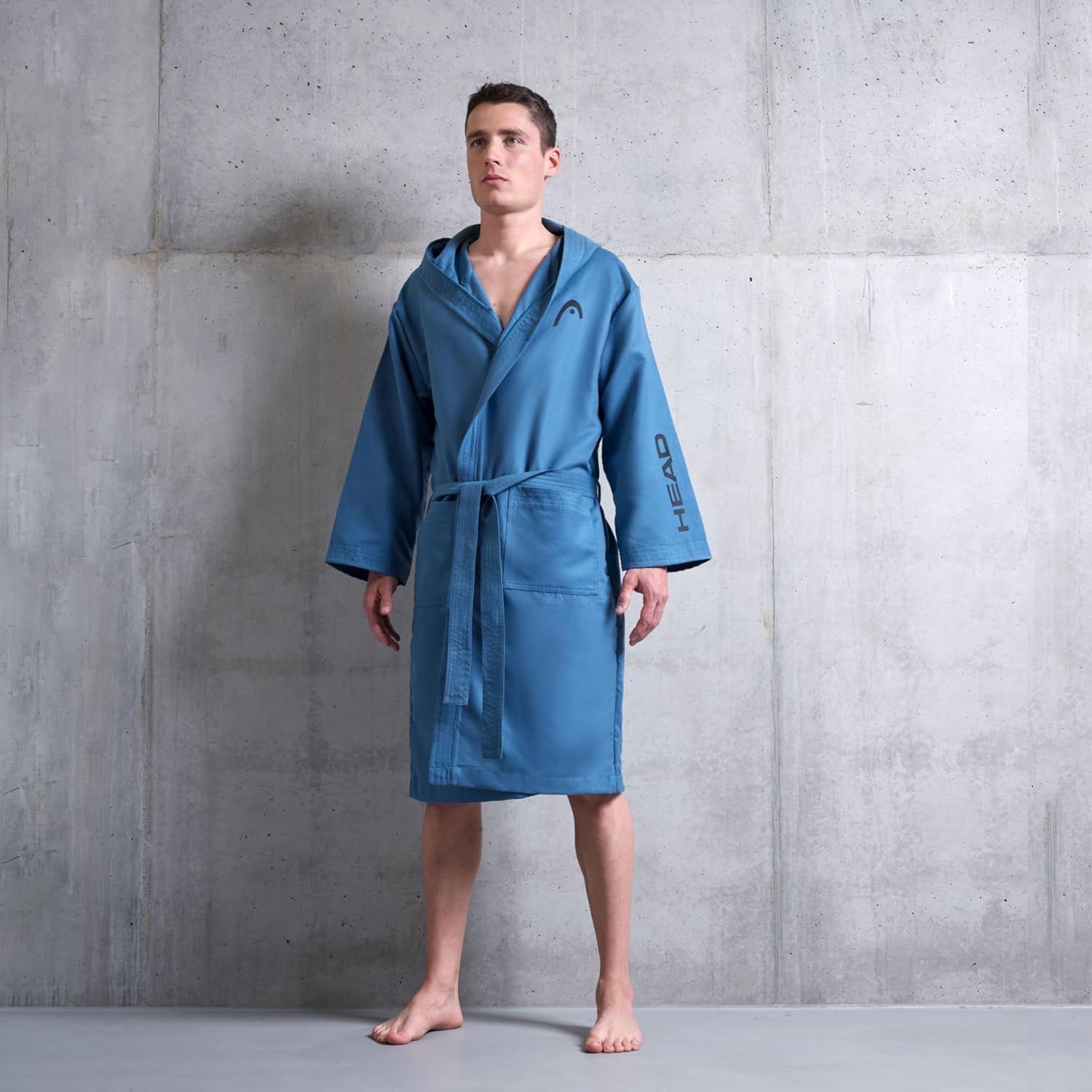 HEAD Active - Peignoir de Bain Femme et Homme Microfibre avec Capuche et Poches