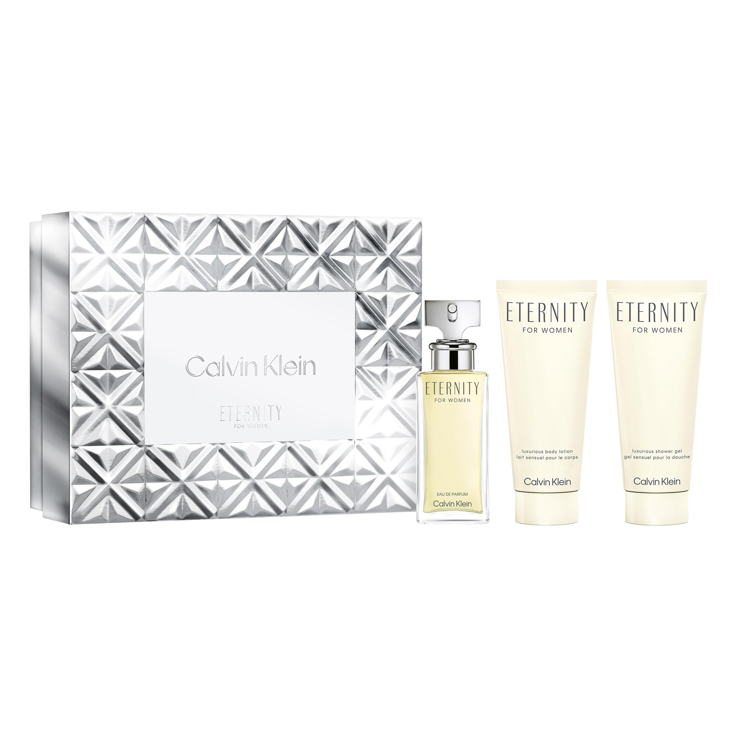 Calvin Klein Eternity Trio Giftset for Women Eau de Parfum 50ml, Body Lotion 100ml, Shower Gel 100ml