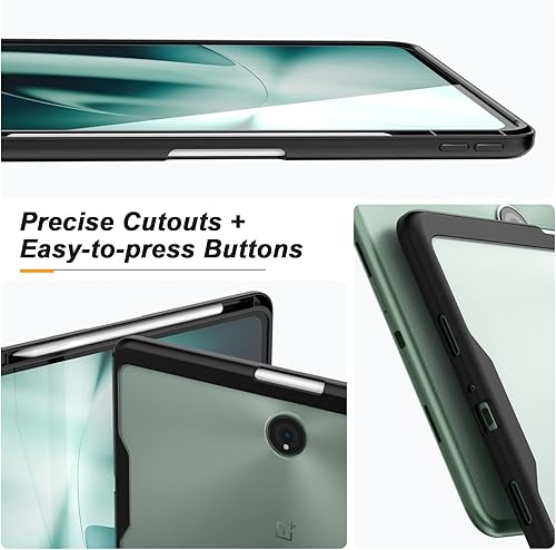 Miniatura 5 de Funda para OnePlus Pad, Delgado Ligero Claro Duro Parte Posterior + TPU Bumper A Prueba De Golpes Tablet Cubierta Trasera Para OnePlus Pad - Negro