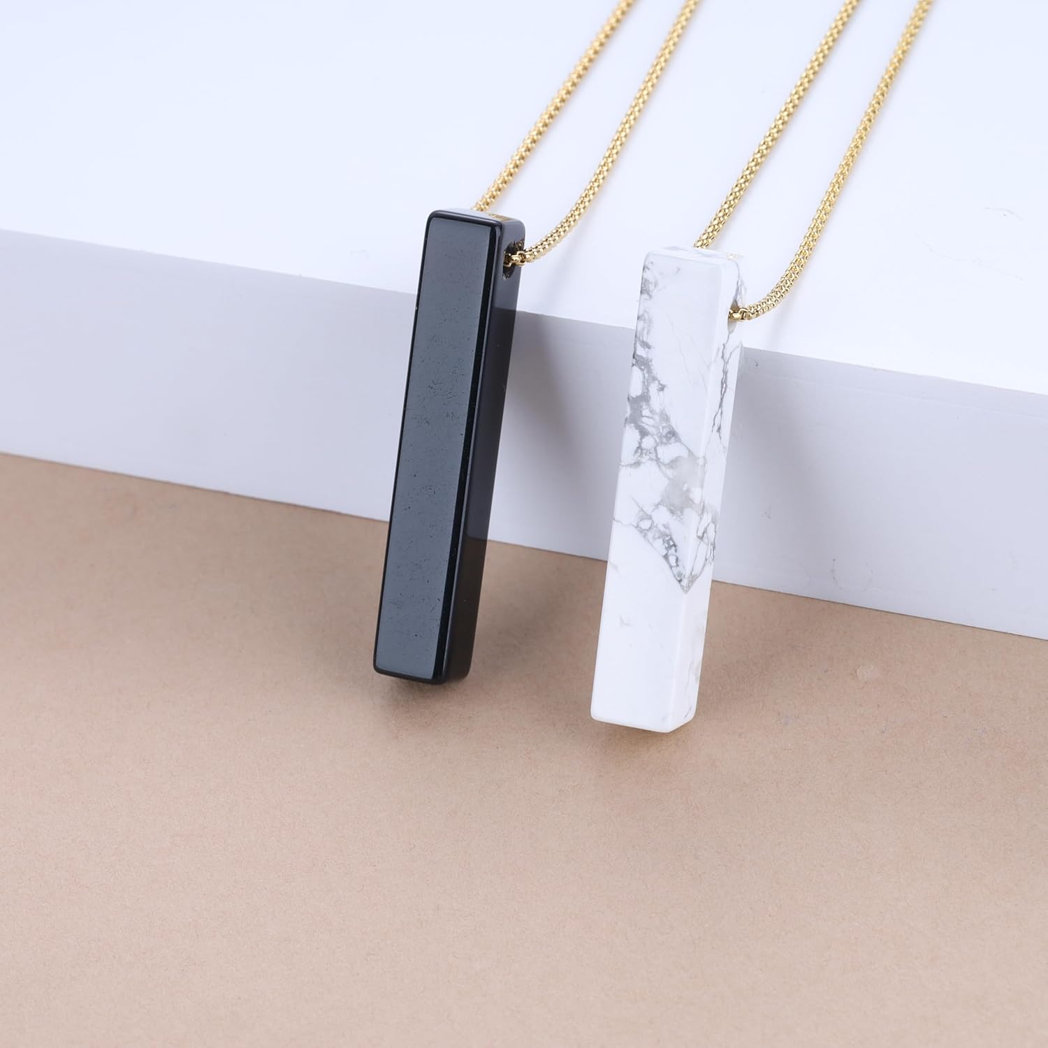 COAI Bar His and Hers Necklaces Crystal Necklaces for Couples