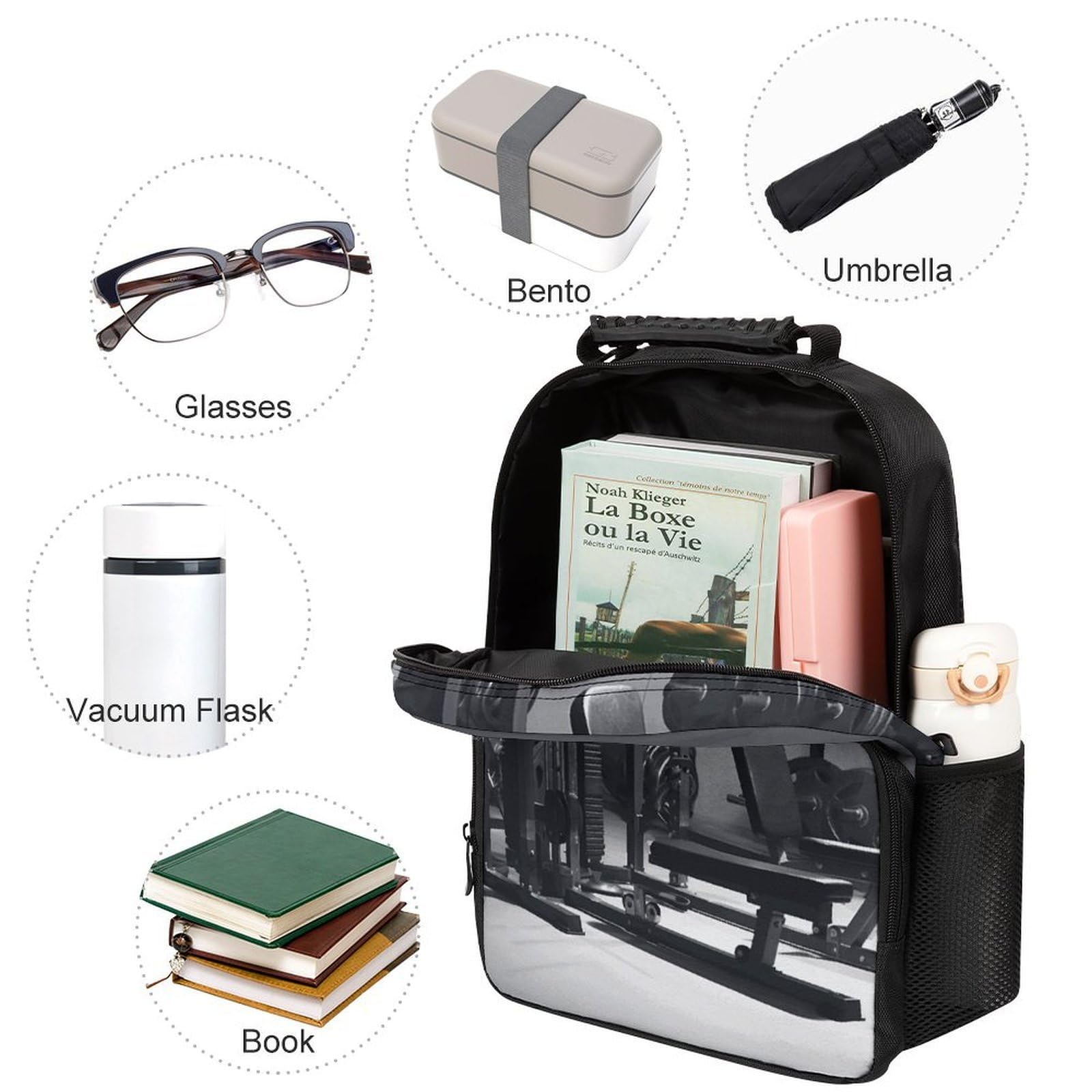 Zaino per attrezzature da palestra, leggero, casual, borsa da lavoro, resistente, design classico per l'uso quotidiano
