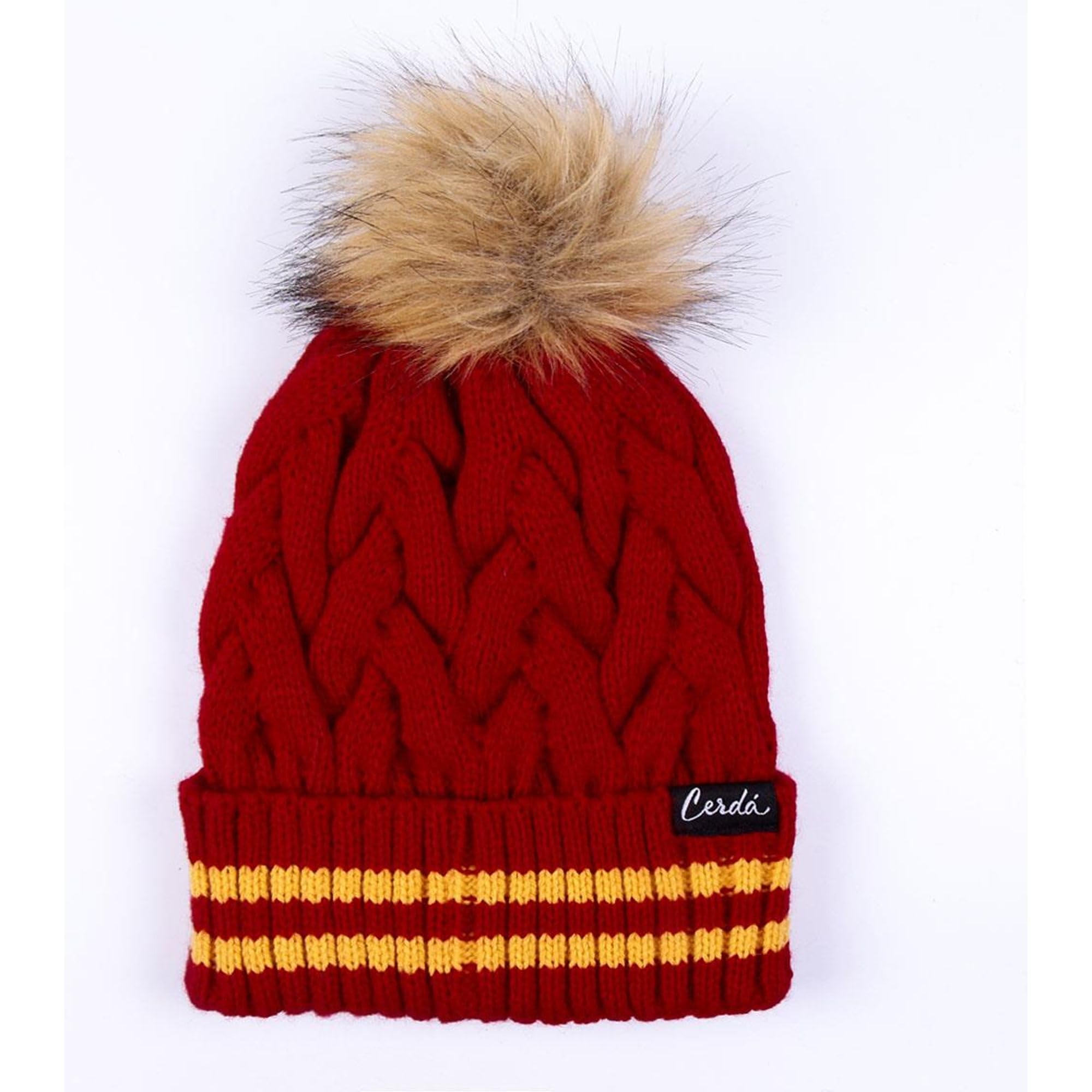 Harry Potter Pompon czapka dzianinowa Gryffindor czerwona, GRYFFINDOR - czerwony, jeden rozmiar