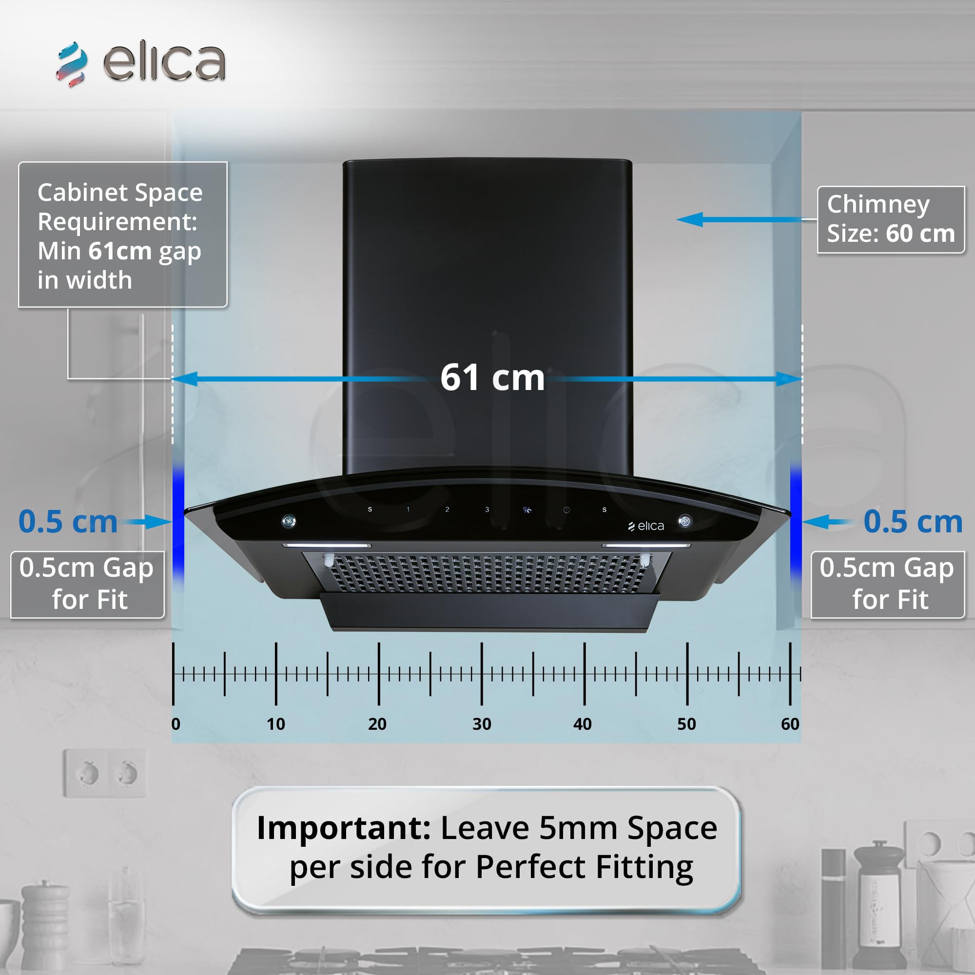 Elica Kitchen Chimney - Filterless & 10-Year Warranty -7