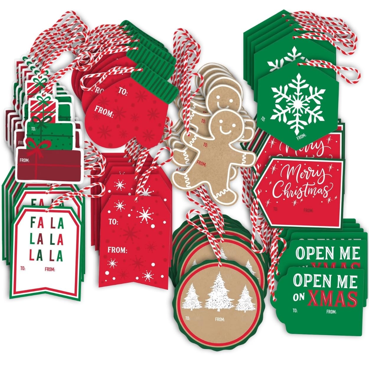 NVLTY Weihnachts-Geschenkanhänger-Set (6/144)