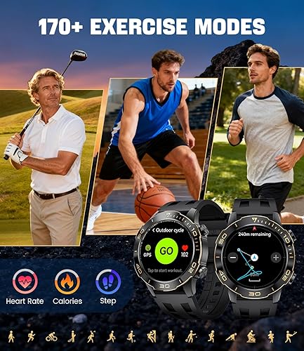 Miniatura 5 de Smart Watches for Men Luxury for Android iPhone50 Day Battery,Fitness Watch with Heart RateBlood PressureSleep Monitor,Men's Smartwatch Amoled