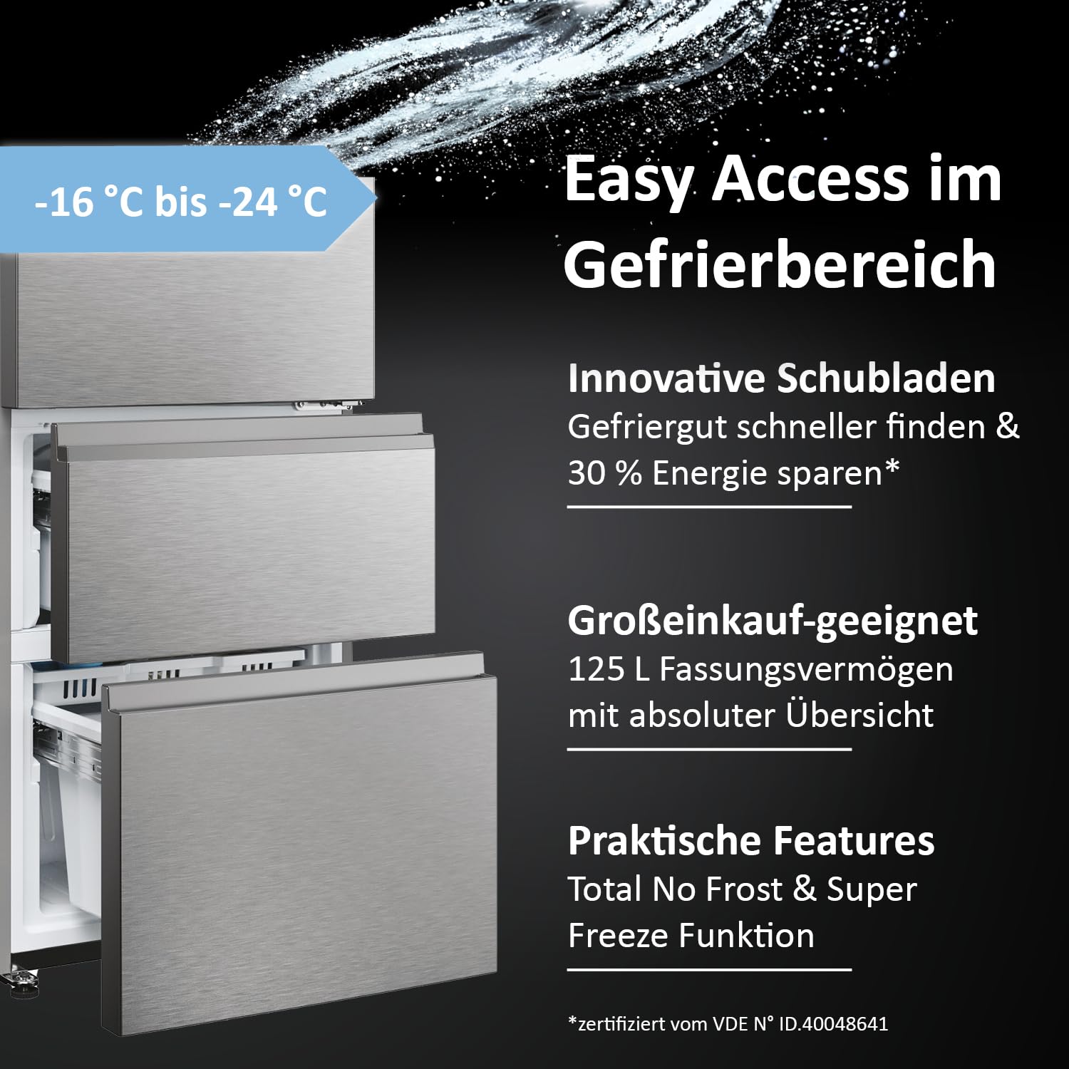 Haier Kühl-Gefrierkombination 3D 60 Serie 5 HTW5620DNMG | 2,05m, No Frost, Ergonomische Gefrierschubladen, Mit Gefrierfach freistehend, Fassungsvermögen 414L, Wi-Fi, Smarte Kühlfächer