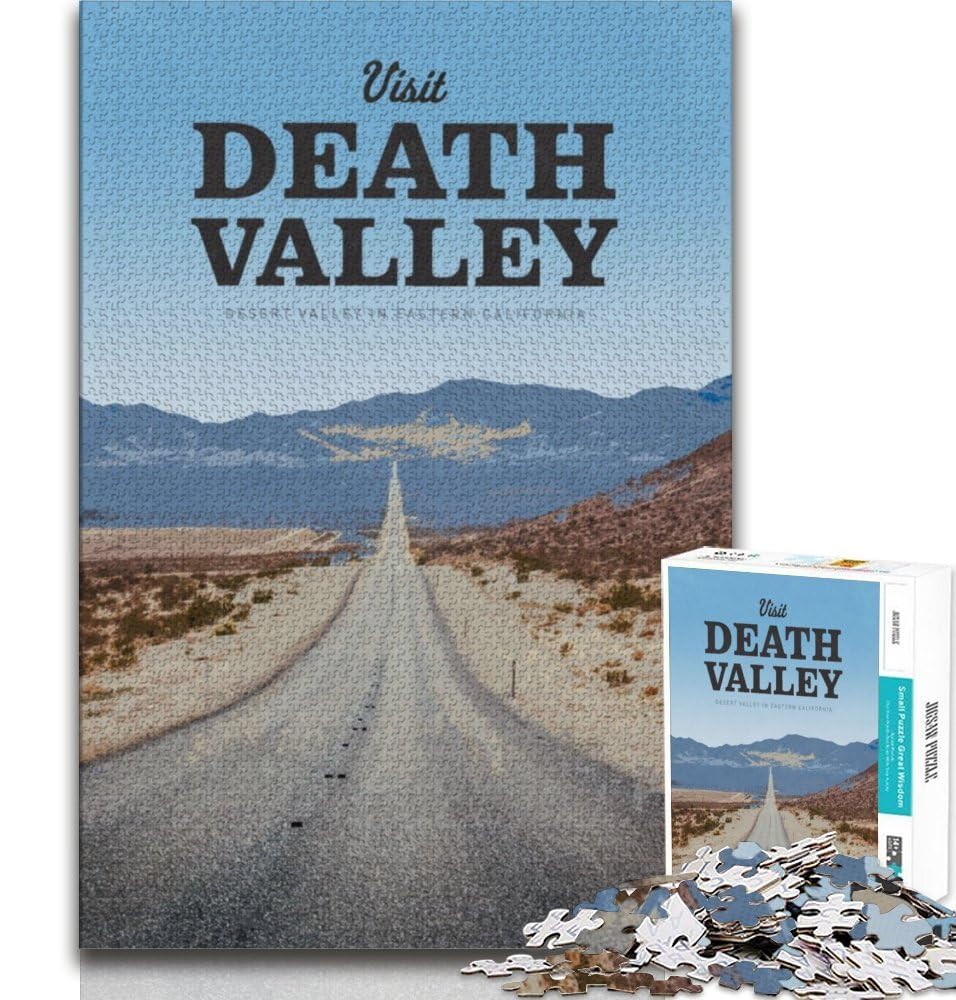 Visit Death Valley Jigsaw Puzzles for Teenagers 1000 Piece Puzzle,Challenging Game Gifts for Is Ideal As A Gift for The Whole Family 38x26cm