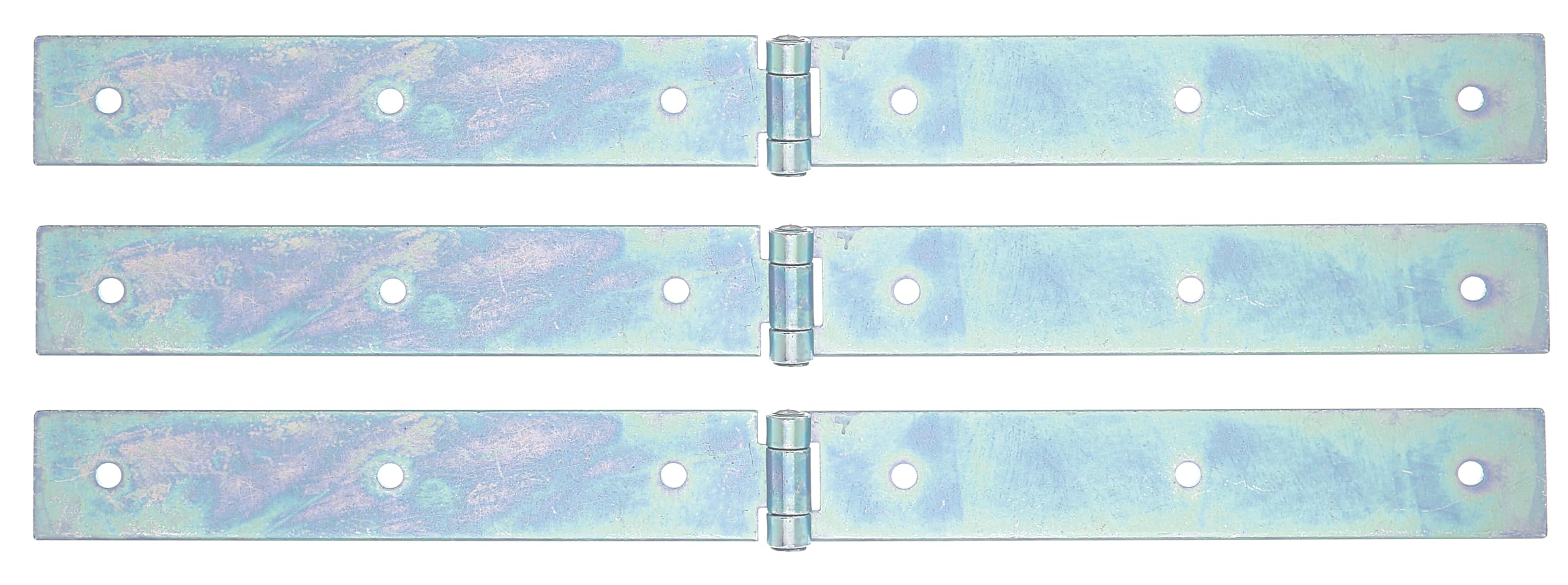 Alberts 315917 Kistenband | mit vernietetem Stift | galvanisch gelb verzinkt | 400 x 35 mm | 3er Set
