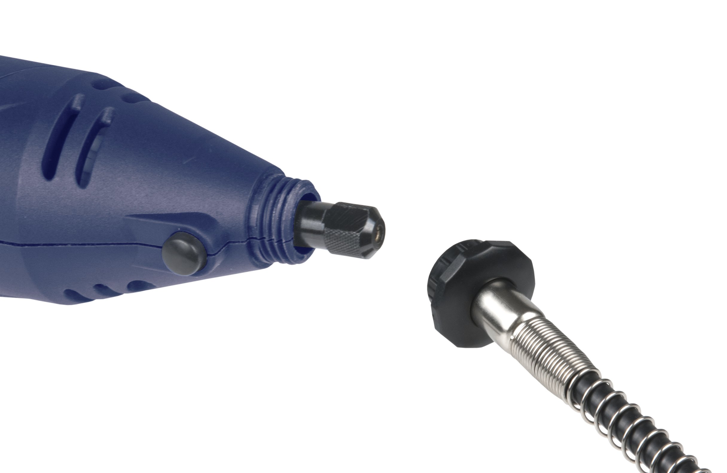 FERM Utensile multifunzione 160W con albero flessibile e supporto da tavolo – Velocità variabile – 40 accessori – In valigetta
