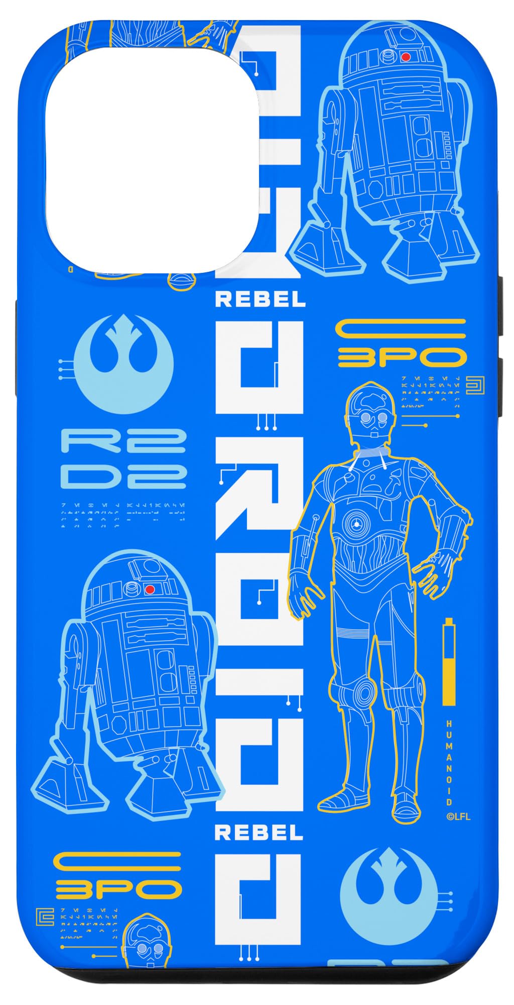 Coque iPhone 12 Pro Max Star Wars C-3PO R2-D2 droids pour smartphone - 4