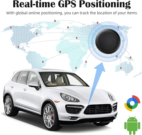 Traceur GPS pour véhicules, 2PCS Air Tracker Android Compatible avec Google Find Hub Localisateurs D’Objets Bluetooth Véhicule sans Abonnement, Magnétique Traceur caché pour Voiture pour Auto et Moto - 3