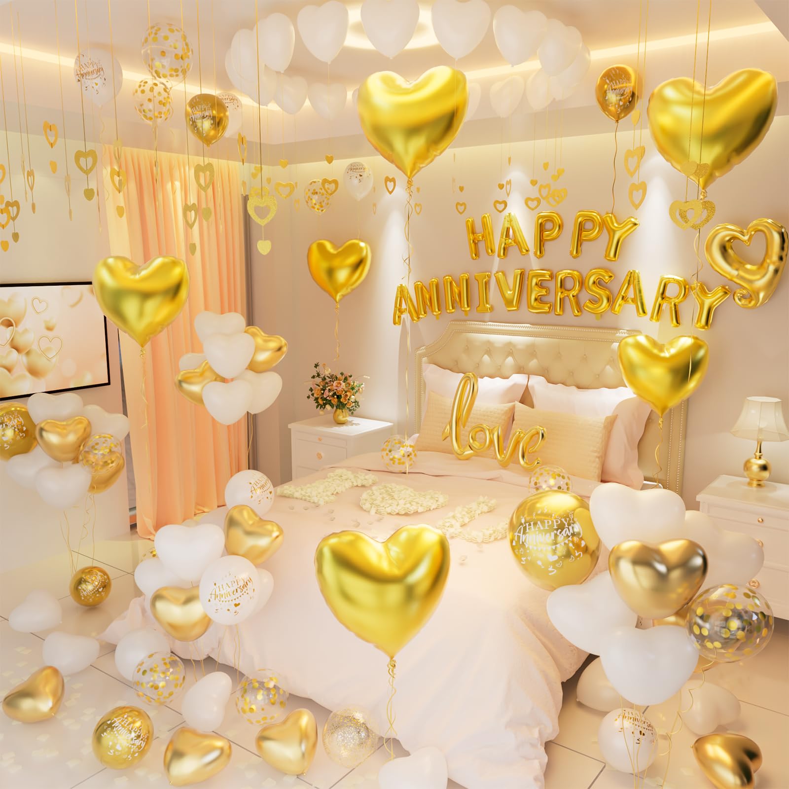 Happy Anniversary Decorations Balloons for Anniversary Valentine's Day