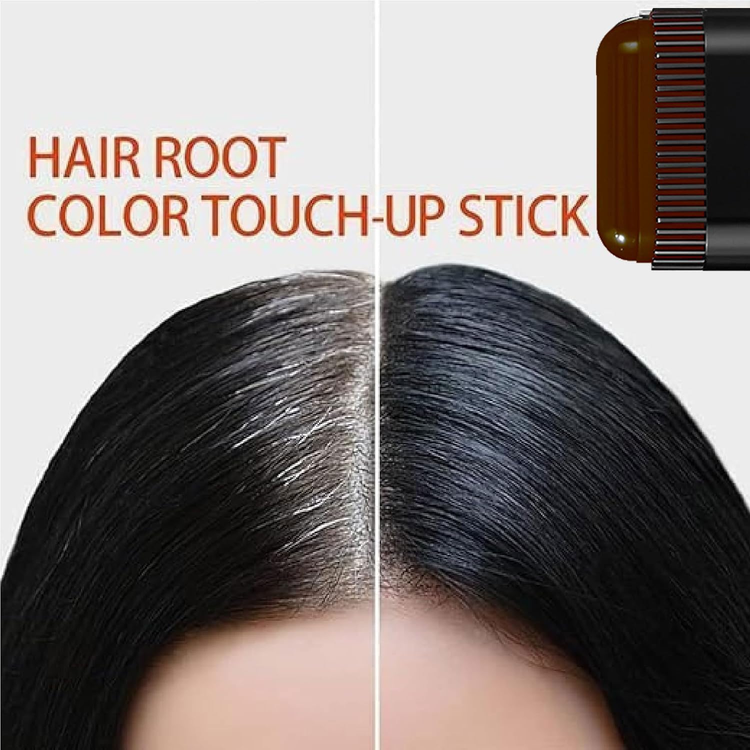 Keli Hair Colour Stick with Built-in Comb Applicator for Instant Root Touch Up | Waterproof & Sweatproof Hair Color Dye for Grey Hair Coverage | Easy Apply Hair Concealer for Men & Women ( Brown, 20gm ) 1