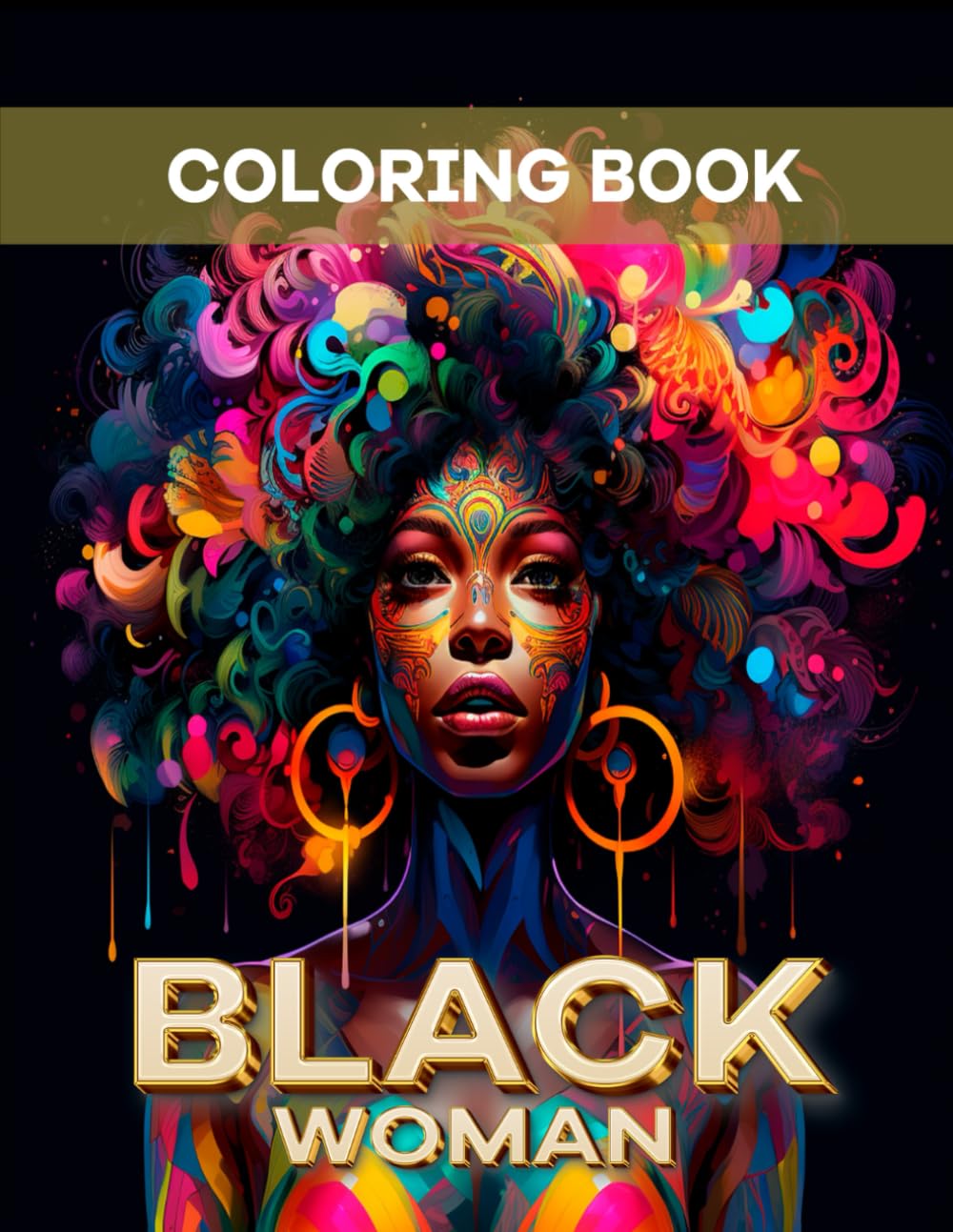 Black Woman Coloring Book: High-Quality Grayscale Illustrations for Coloring | Beautiful Drawings for Relaxation and Stress Relief