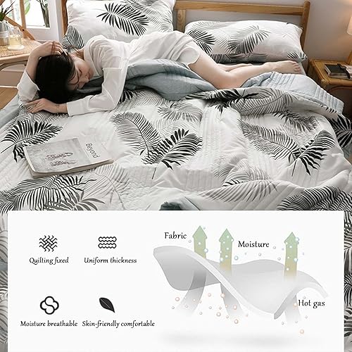 Miniatura 3 de Edredón de verano, edredón de tela suave, edredón ligero, manta refrescante, tamaño de cama doble ultraligera para primavera y verano, lavable a