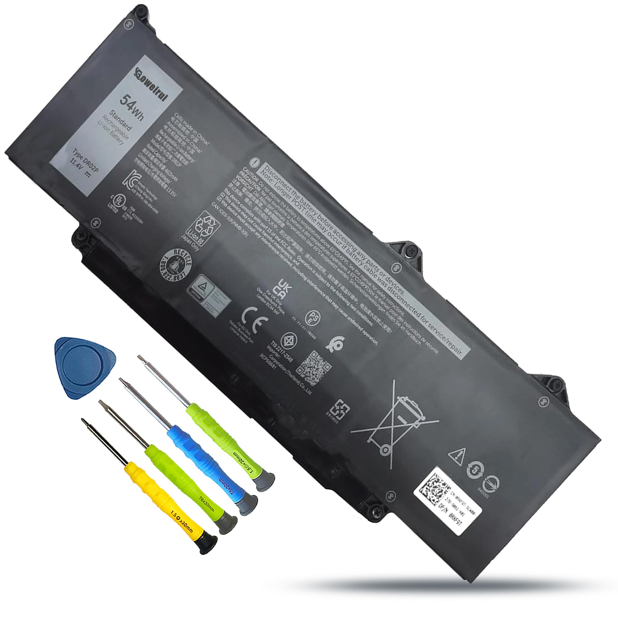 Amazon.com: BOWEIRUI 54WH DR02P R73TC Battery Replacement for Dell