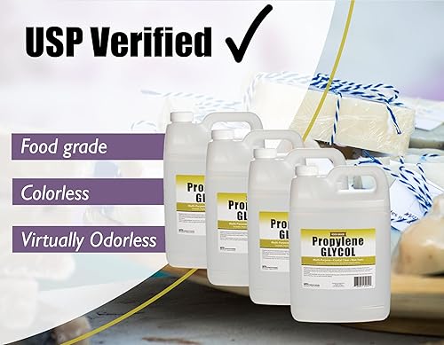 Sanco Industries Propilenglicol - Grado alimenticio - Máxima pureza, humectante, máquina de niebla, humidor y solución anticongelante, bricolaje,