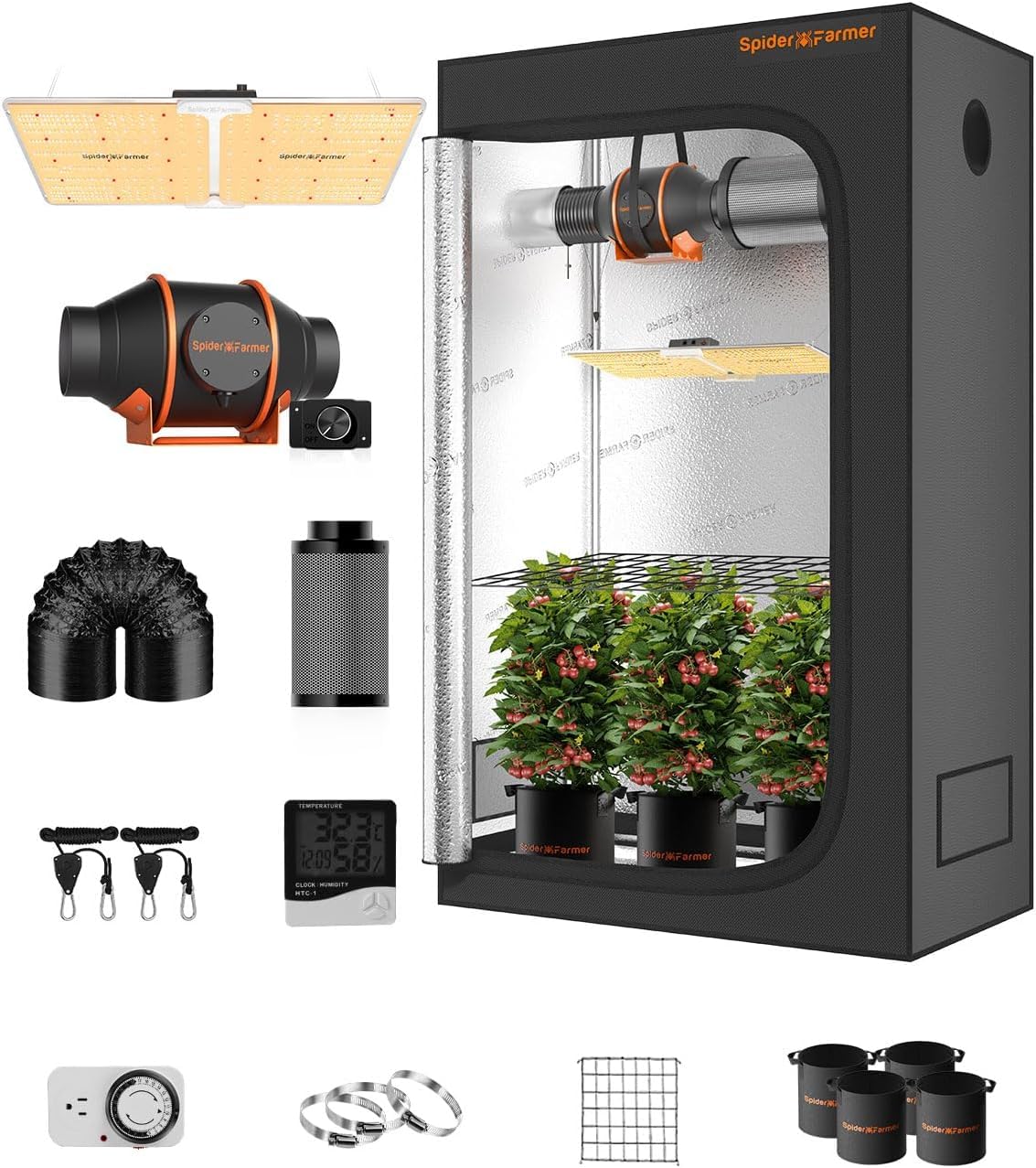 spider farmer 2x4 grow tent Kit Complete 24