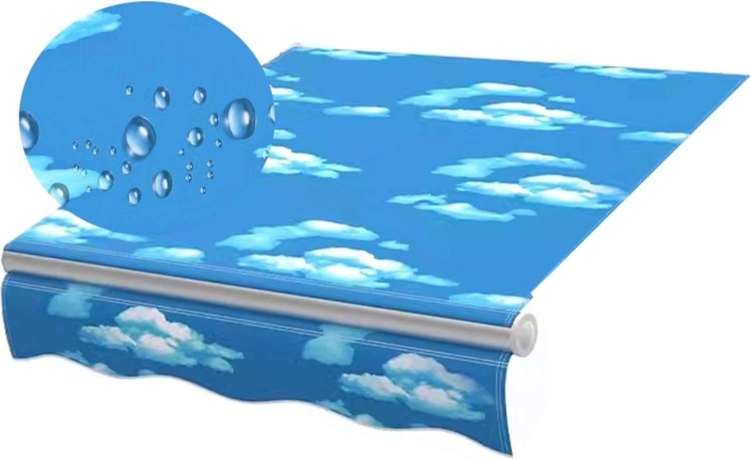 庭の格納式オーニング生地の交換 屋外 サンシェードキャノピーオーニングカバー オーニング交換用ファブリックトップカバー と フロント