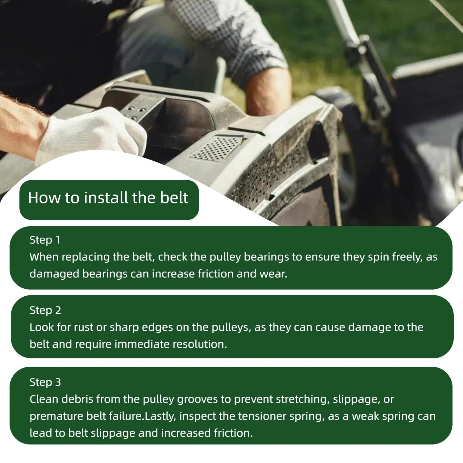 5/8" X 172.75" Deck Drive Belt Fits Ferris 5103390 5103390YP 5103870 IS3100Z IS4500Z 61" Deck, Snapper Pro 5103390 5103390YP 5103870 Pro S200X Mower