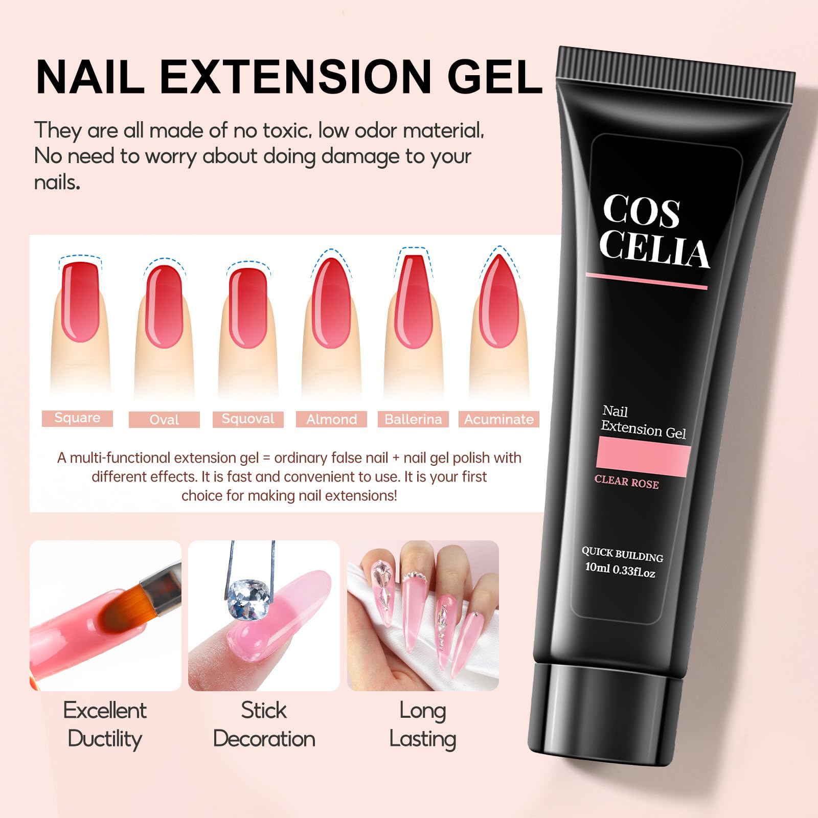 COSCELIA Kit Semipermanente Unghie Con Lampada, 20 Colori Smalto Unghies E 3 Colori Extensione Gel Kit Unghie Gel Completo, Base Coat& 4 Top Coat Manicure Set Regali Per Donne