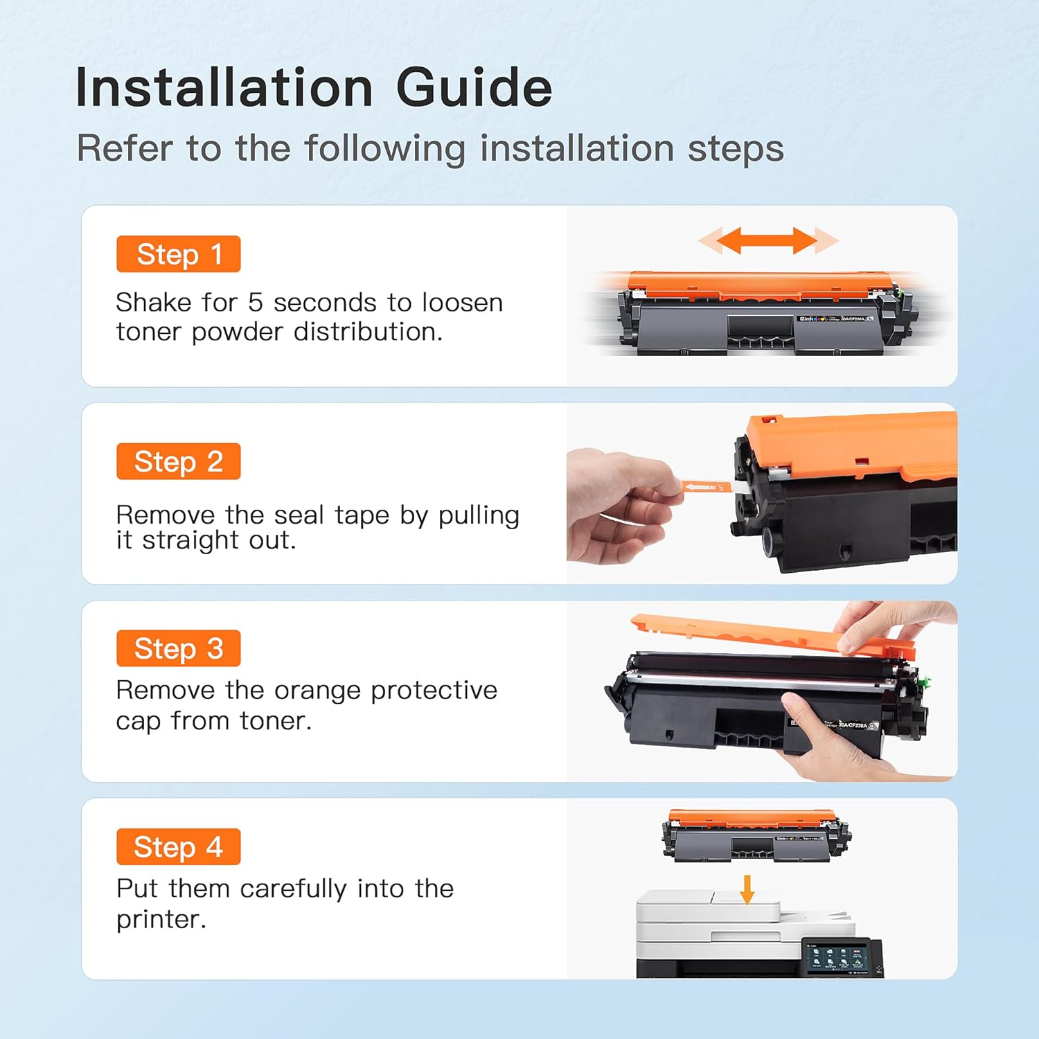 E-Z Ink 30A Toner Cartridge Black CF230A Replacement for HP 30A Black Toner Cartridge CF230A CF230X Compatible with M227fdw M203dw M227fdn M203dn M227sdn M203d M227 M203 Printer (4-Pack)