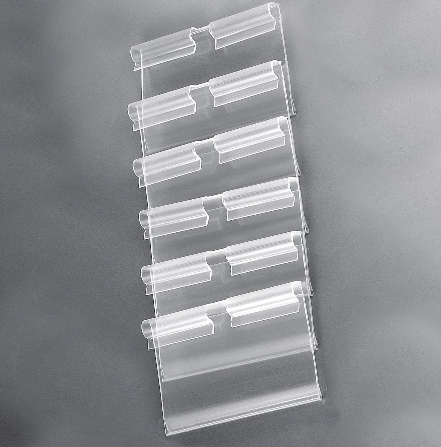 FLULPZU 30Pcs Clear Plastic Label Holders - Sign Display Holder Price Tag Label Clip for Retail Price Ticket Tagging - Image 4