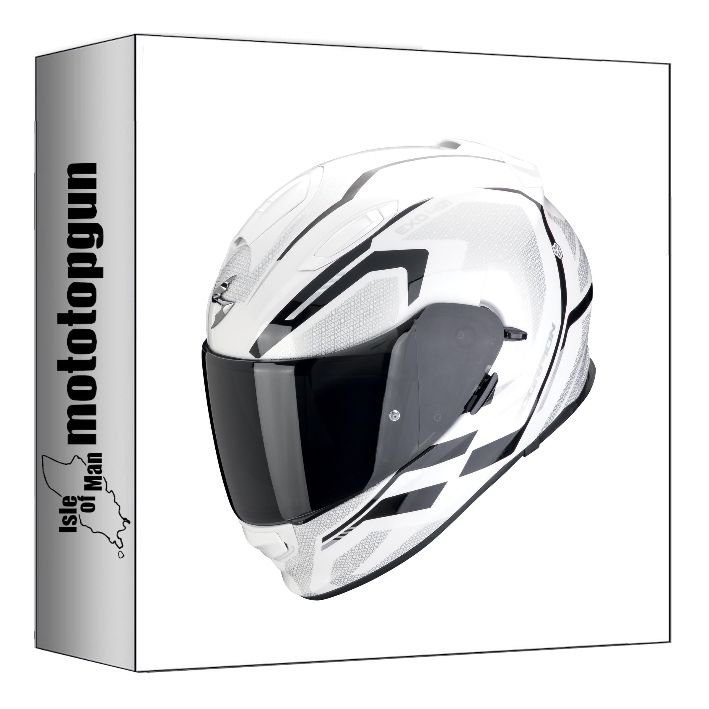 Casque intégral Scorpion EXO-491 Kripta Blanc Noir Taille S - 4