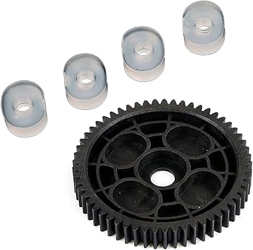 5 Pcs Spur Gear 57 Tooth and Damper Set for 1/5 ROVAN KM Baja 5B Rc Car Parts,1 Pcs 66062 & 4 Pcs 65082