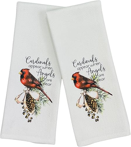 Vista 23 de Toallas de mano de cocina navideñas: ten una feliz Navidad en tejido plano y colorido estampado de flor de pascua en tejido de espiga, 100% algodón