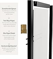 Vista 4 de Pantalla Shoji de doble cruz corta para escritorio de 2 pies - Negro - 3 paneles