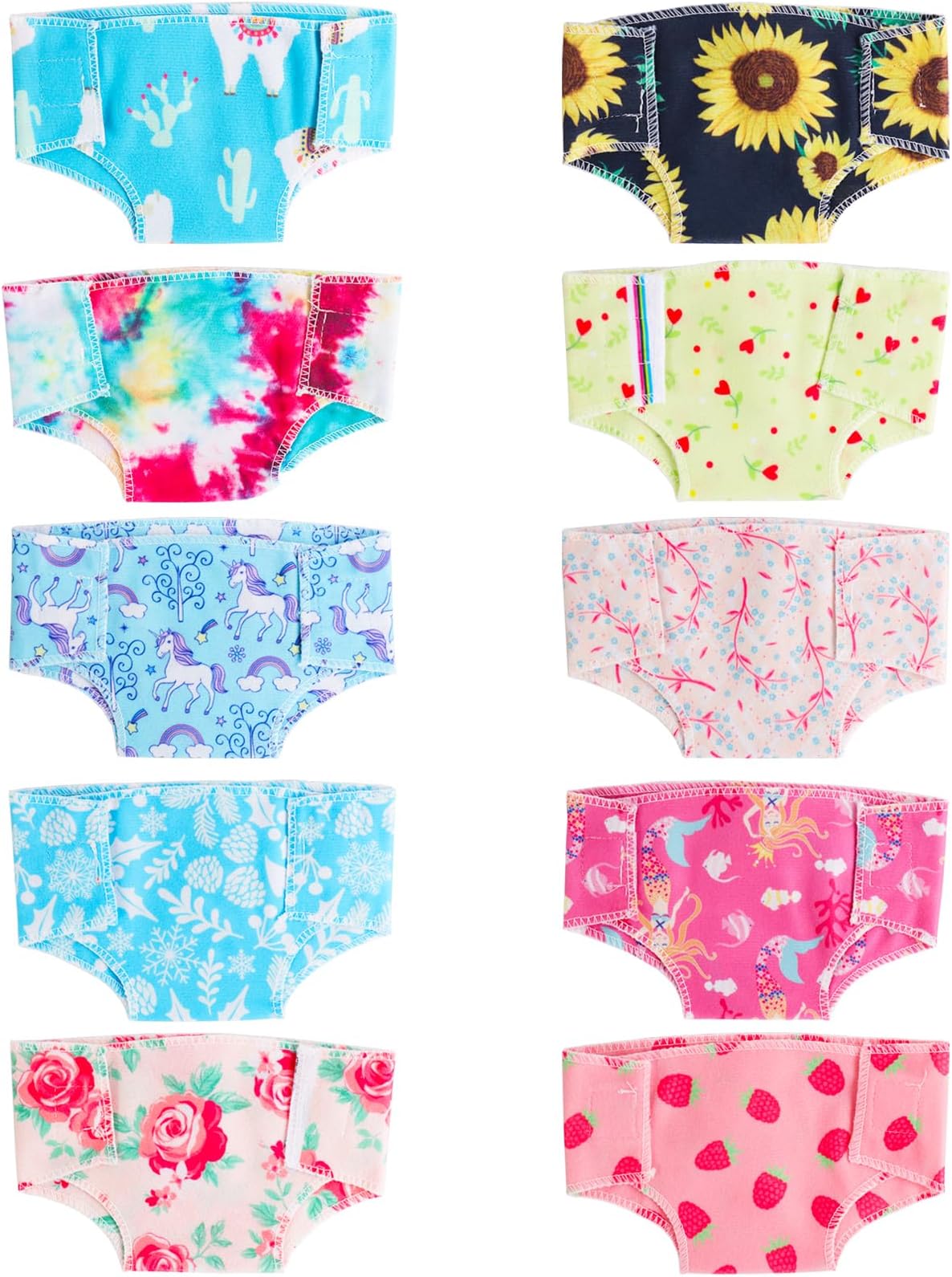 ONEST 10 Pieces Doll Diapers Dolls Underwear and Underpants for 14-18 Inch Dolls