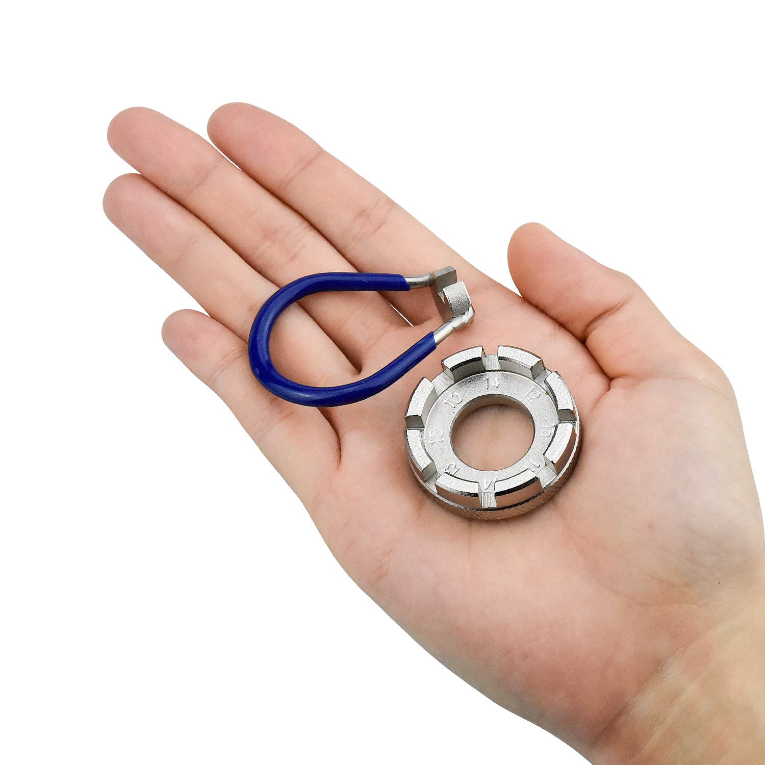 2 Chiavi Tendiraggi Per Raggi Bici - 6 In 1, Per Capezzoli 10-15g, Acciaio Nichelato, Per Regolazione Cerchi