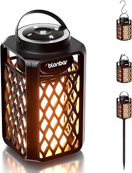 blonbar Outdoor Portable Bluetooth Speaker,Led Flame Atmosphere,HD Stereo