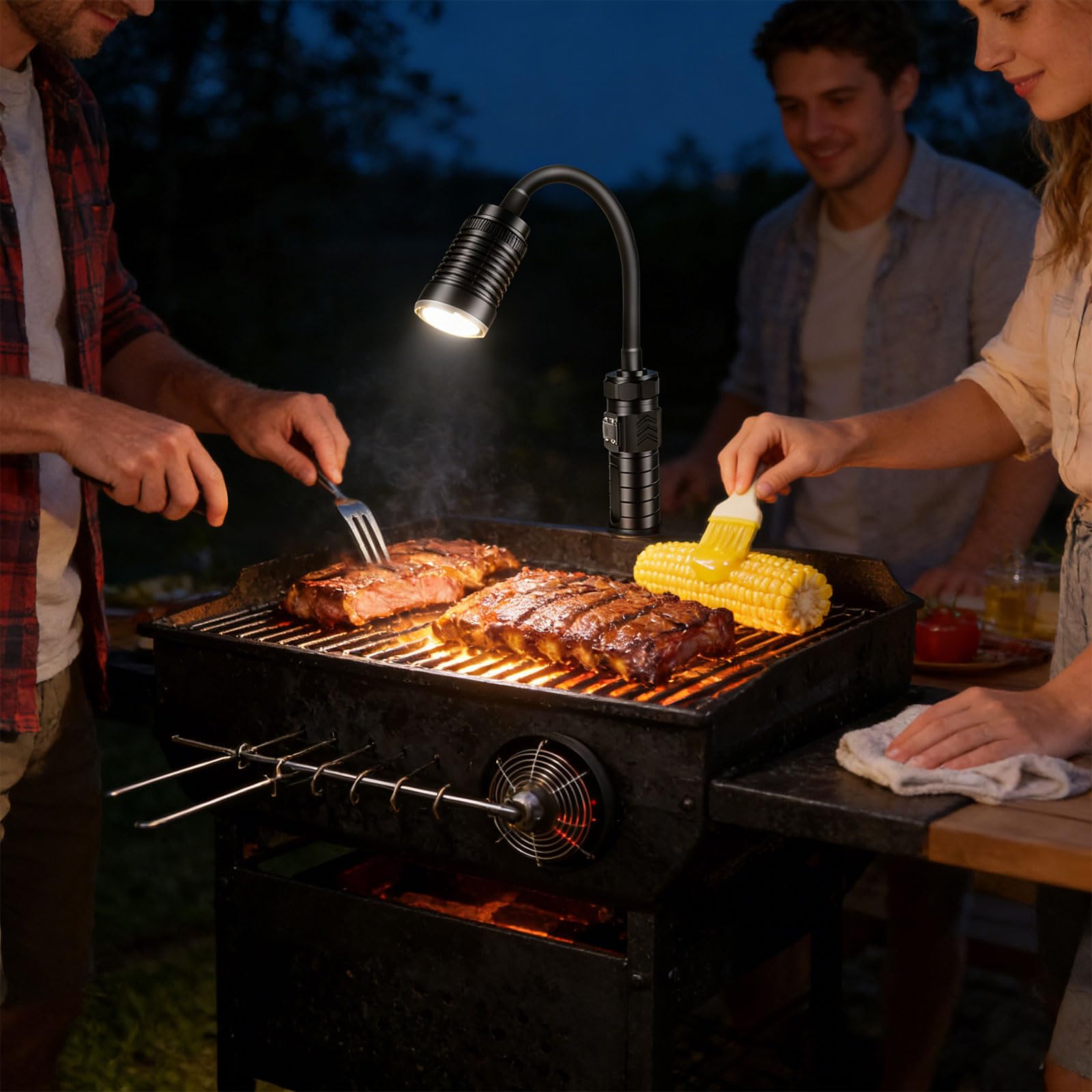Tube flexible LED à base attrayante modifiable pour barbecue crise frais rapide USB CREATE USB sortie étanche transportable agrandir