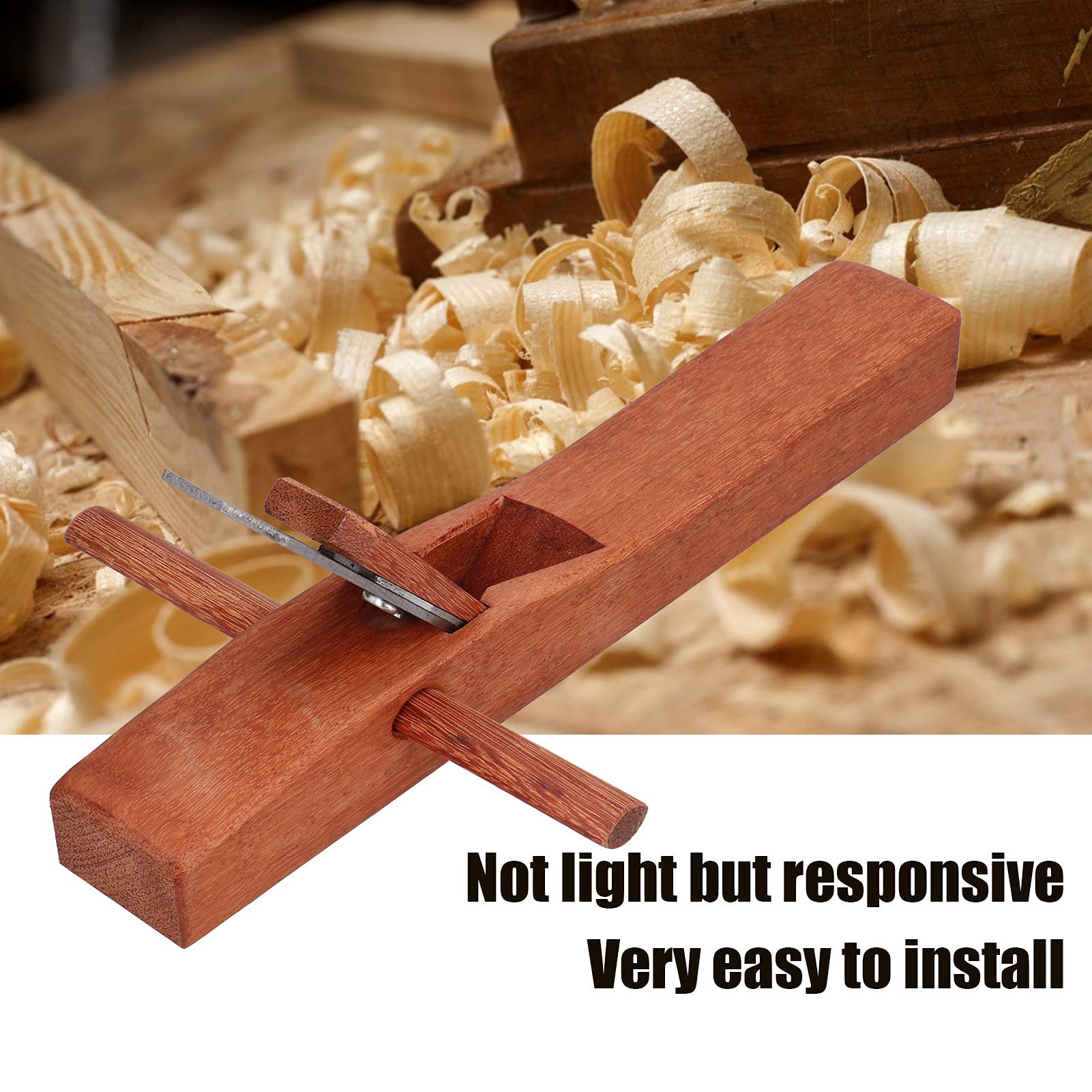 Cepillo para trabajar la madera, cepillo de acero al manganeso, herramienta de artesanía en madera, cepillo manual de madera, cepillo manual, carpintero de madera (400)