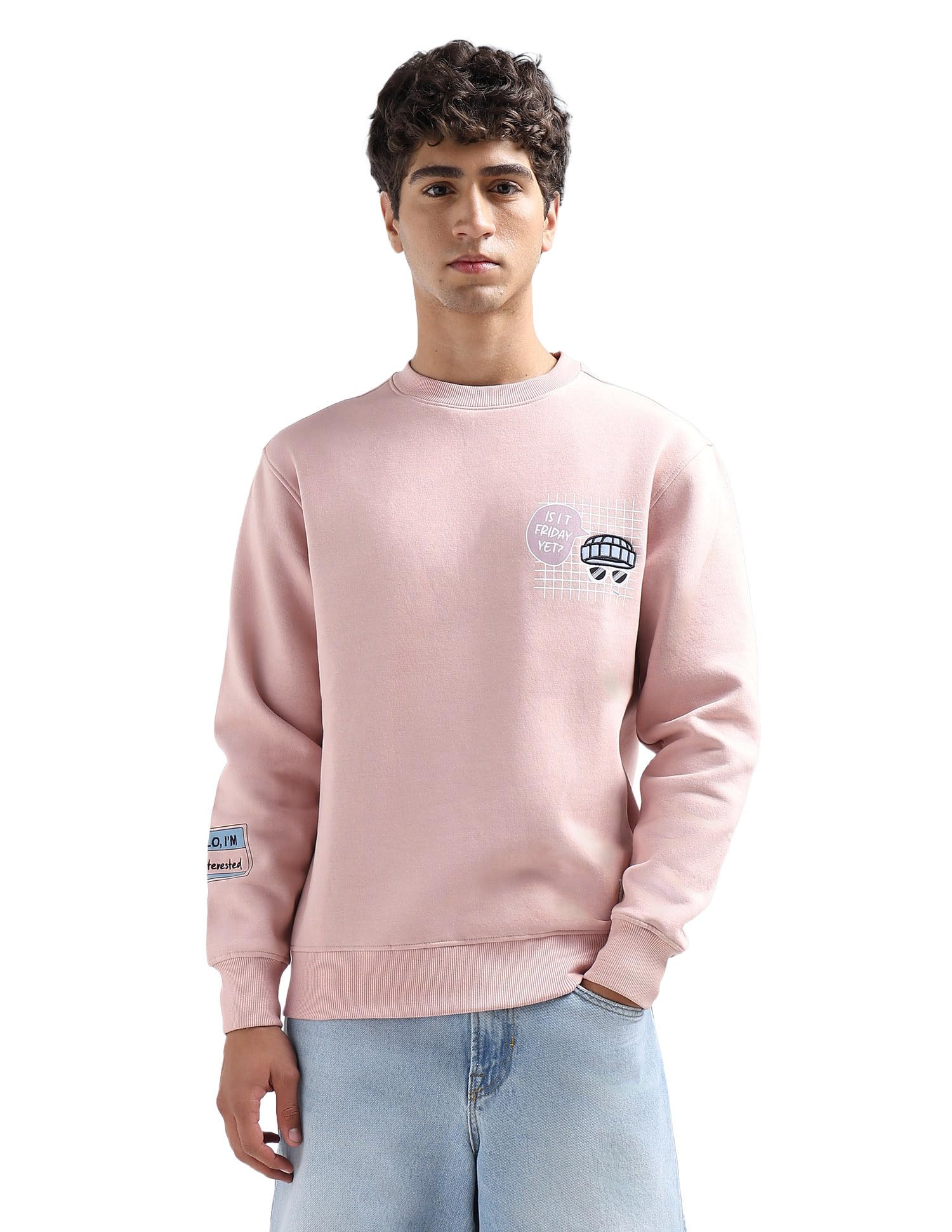 flying machine Men's Relaxed Fit Sweatshirt| Printed-picture-40