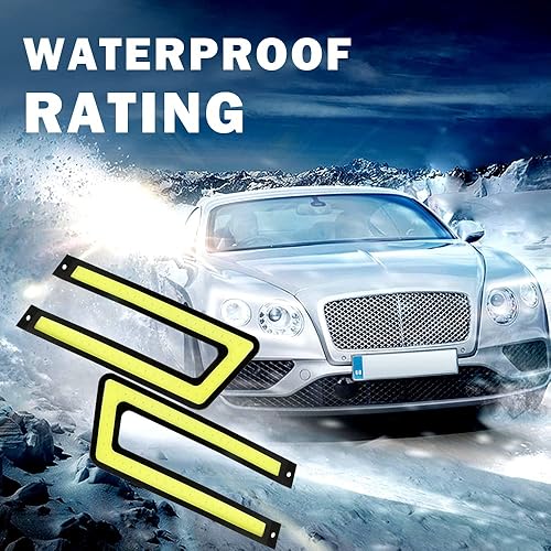 Miniatura 2 de Paquete de 2 luces LED COB universales en forma de U, luces LED COB blancas de alta potencia, lámpara decorativa impermeable DRL luz diurna luz