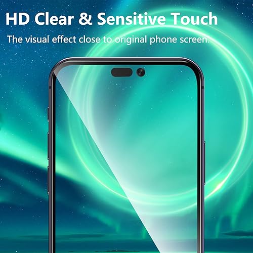 Miniatura 9 de Fotbor Protector de pantalla mate para iPhone 14 Pro Max anti luz azul privacidad con protector de lente de cámara, bloqueo de luz azul, protección