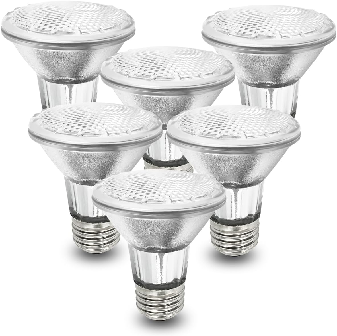 BOGAO Par20 Bulbs, 6 Pcs 120V 50W Par20 Light Bulbs, E26 Medium Base Long Lasting Life High Output Reflector Flood Lights Replacement Range Hood Light - Warm Light